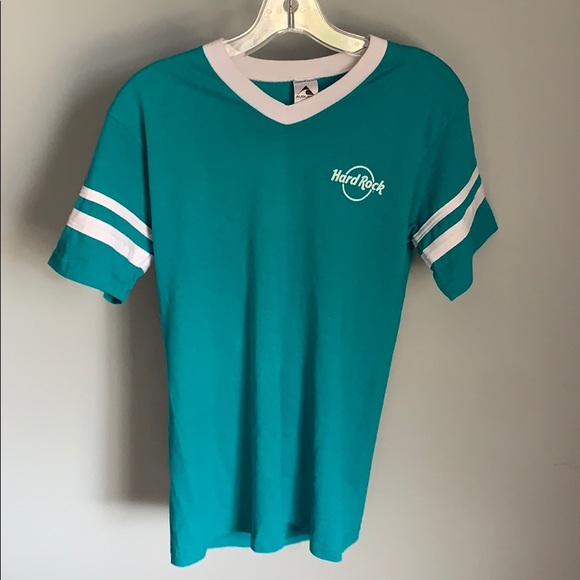 Hard Rock Cafe Tops - Hard Rock Ladies Blue & White Top